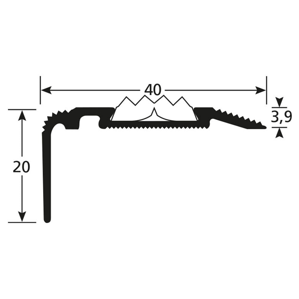 Tekening trapneus met inlage 1460