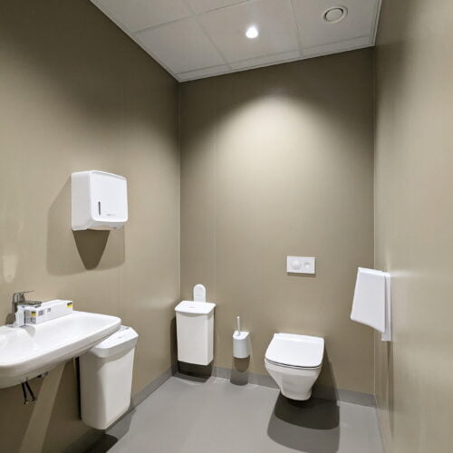 Boerhaave kliniek Utrecht wandbescherming installatie