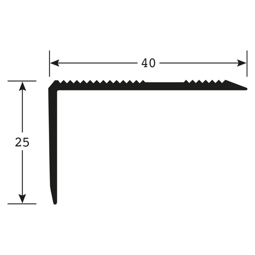 Trapneus 40x25 licht geribbeld