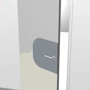 Deurbescherming halve deurpaneel decoratief twee kleuren