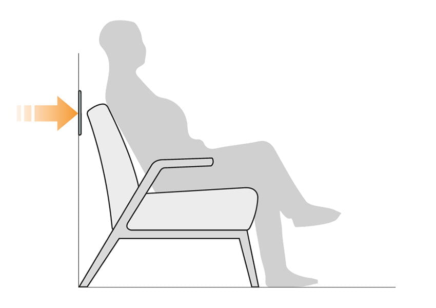 Muurstootlijsten tekening directe bescherming stoel