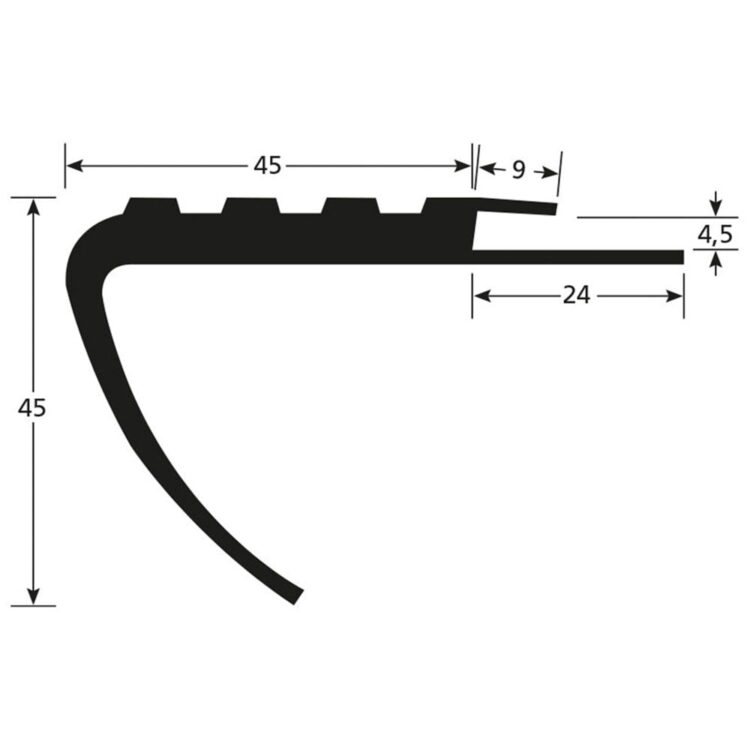 PVC Trapneus N45P tekening