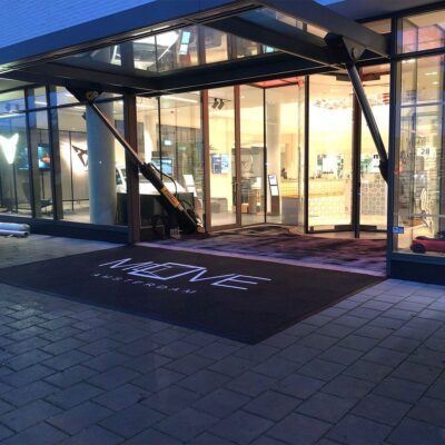 Pastamat met logo voorbeeld