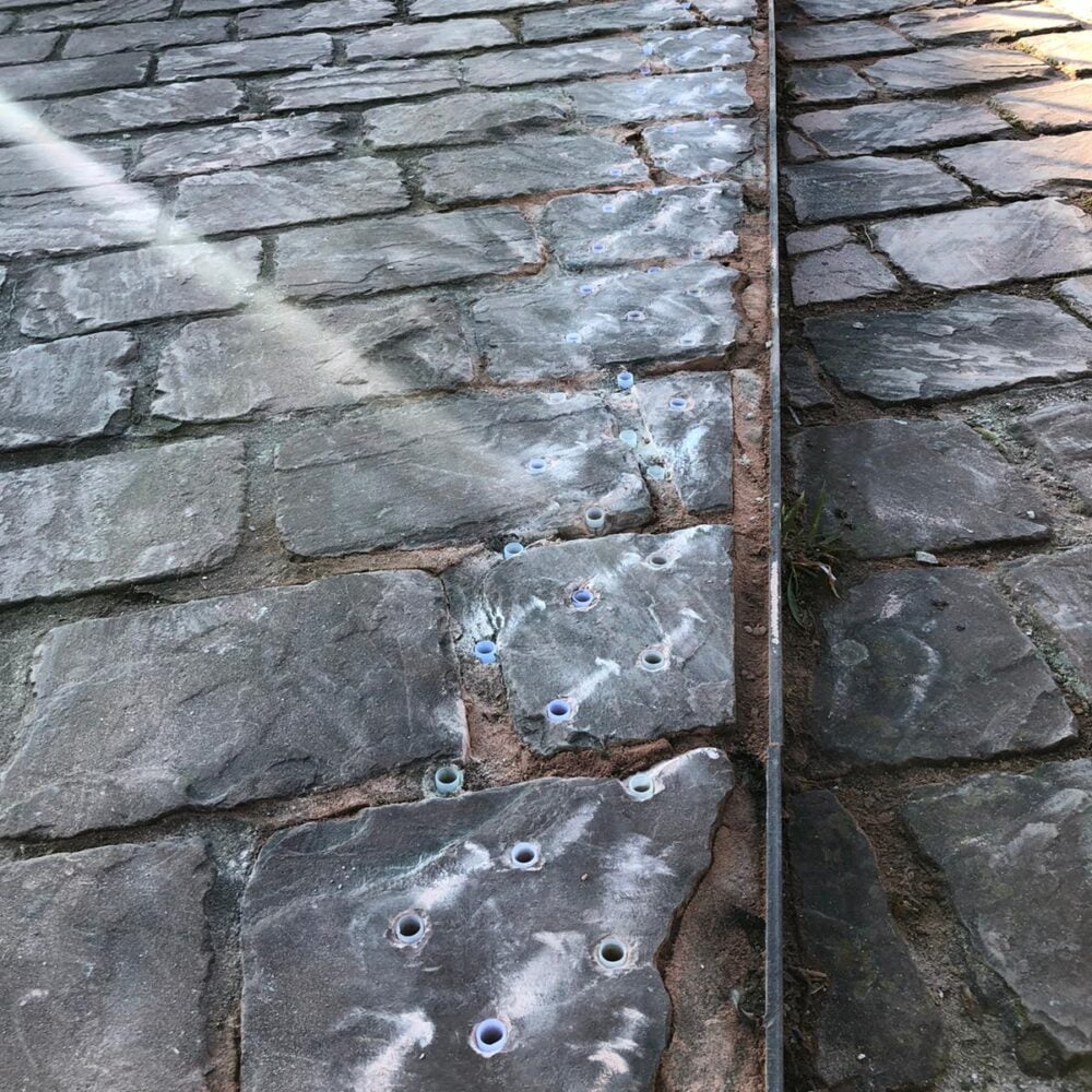 Podotactiele noppen installatie
