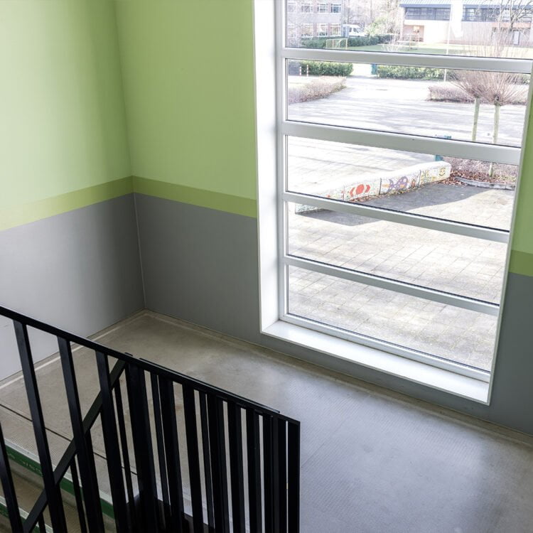 Berkenschutse Heeze onderwijsinstelling wandbescherming installatie