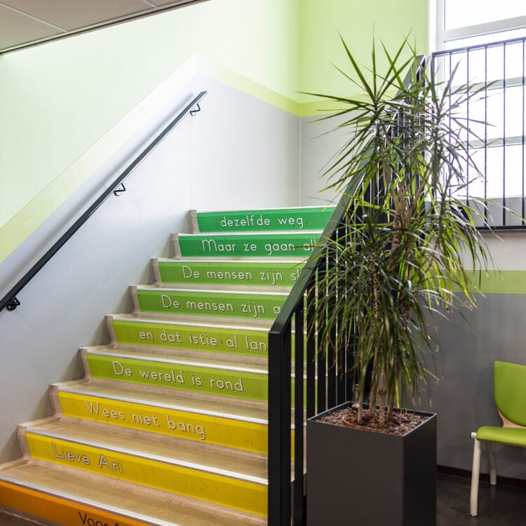 Berkenschutse Heeze onderwijsinstelling wandbescherming installatie