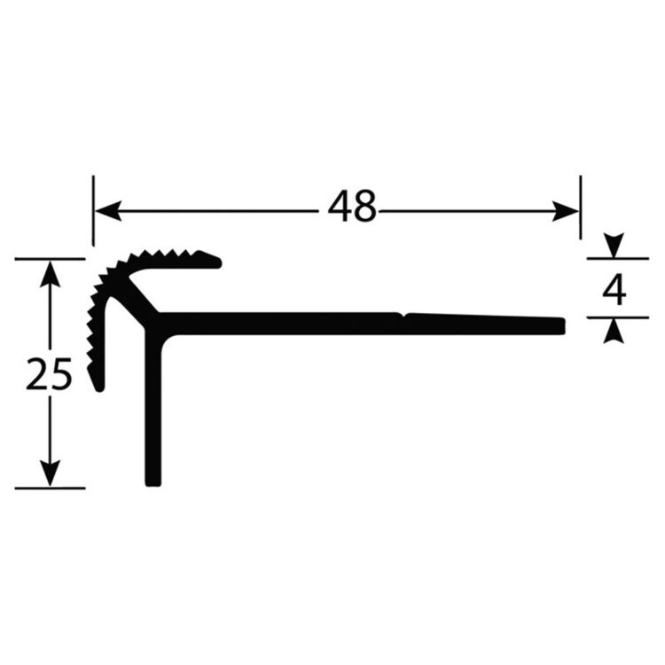 Trapneus dubbele rand 4 mm 3MPRO1604 tekening
