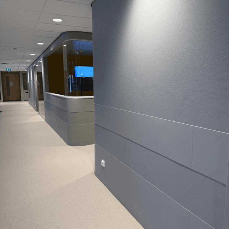 Wandbescherming in het wilhelmina kinderziekenhuis